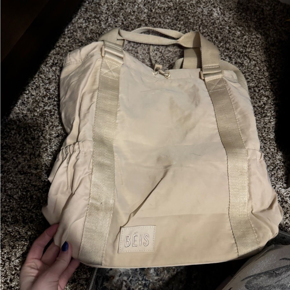 BEIS Beige Tote Bag backpack